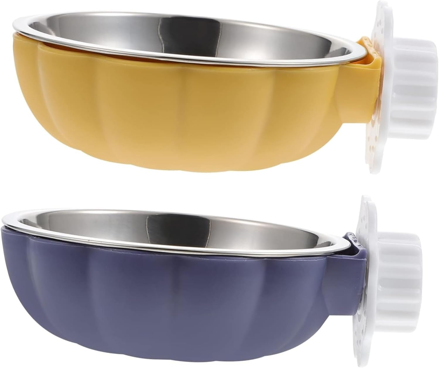 Weedsy 2Pcs Hanging Dog/Cat Bowl Dog/Cat Bowls Stainless Steel Pet Accessories Pet Food Container Pet Feed Bowl image number 1