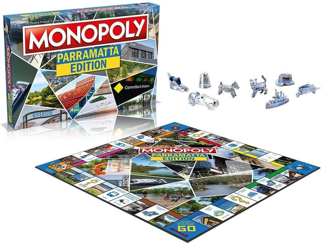 Monopoly: Parramatta Edition Board Game, Australia, New South Wales, One Size (WM03797-EN3-6) image number 1