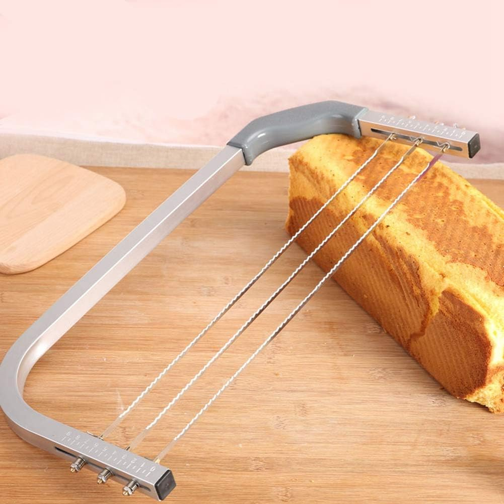 Cake Cutter Leveler, Adjustable Wire Cake Cutter Leveler Stainless Steel Baking Tools 20.5*8.7*1.2Inch image number 4