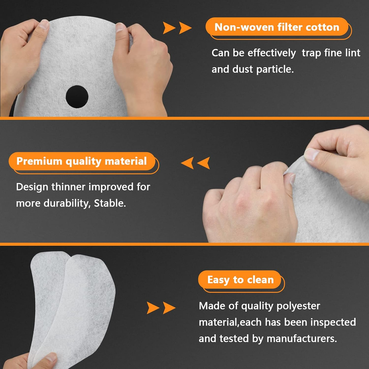 20PCS Universal Cloth Dryer Exhaust,Dryer Lint Filter Replacement Compatible Filter Set Replacement for Panda/Magic Chef/Sonya/Avant image number 4