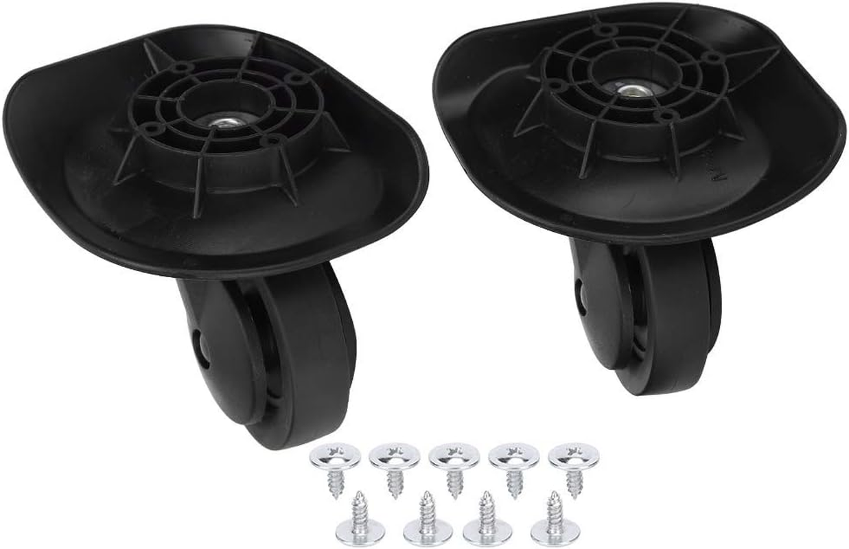 2 Pcs Universal Luggage Wheel Replacement Suitcase Caster Brake Mute Double Row Wheel with 9 Screw Swivel Wheels, Suitcase Bag Parts for Travel Box Trolley image number 6