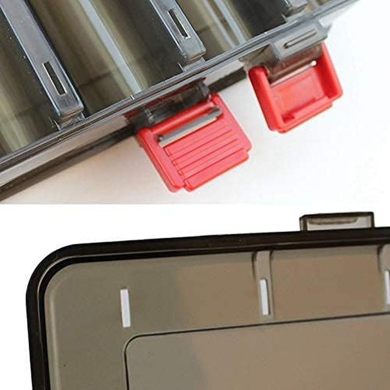 Origlam Fishing Lure Tackle Box, Fishing Tackle Storage Trays, Double Sided 10 Compartments Waterproof, Organizer Case Boxes Containers, for Vest Casting Fly Fishing image number 1