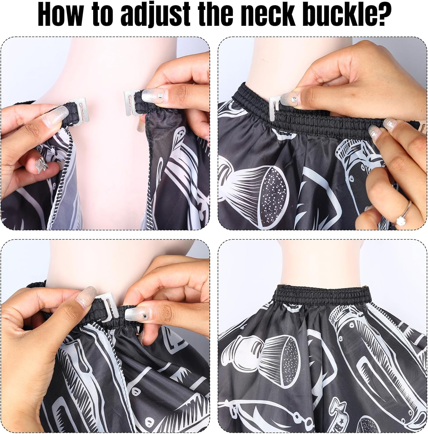 Professional 64X56 Inch Barber Cape for Men & Adults - Adjustable Waterproof Hair Cutting Cape for Salon, Hair Coloring Cape with Elastic Neck (Barber Supplies) image number 6