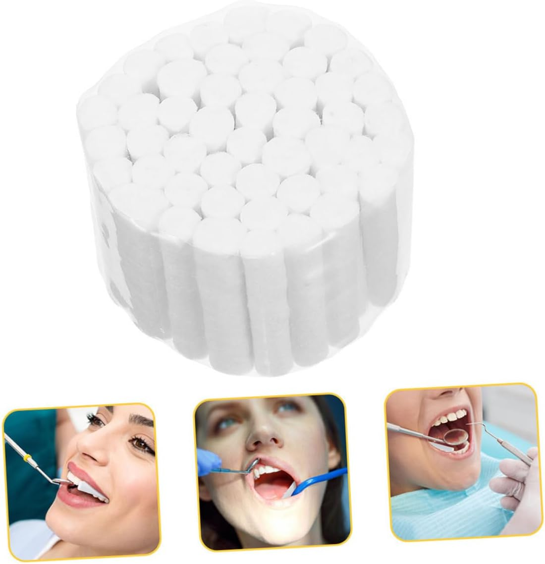 100 Pcs Medium Cotton Rolls for Nose Bleed Plugs and Dental Use Highly Absorbent Medical Cotton Rolls for Adults and Soft Disposable for Liquid Absorption image number 1