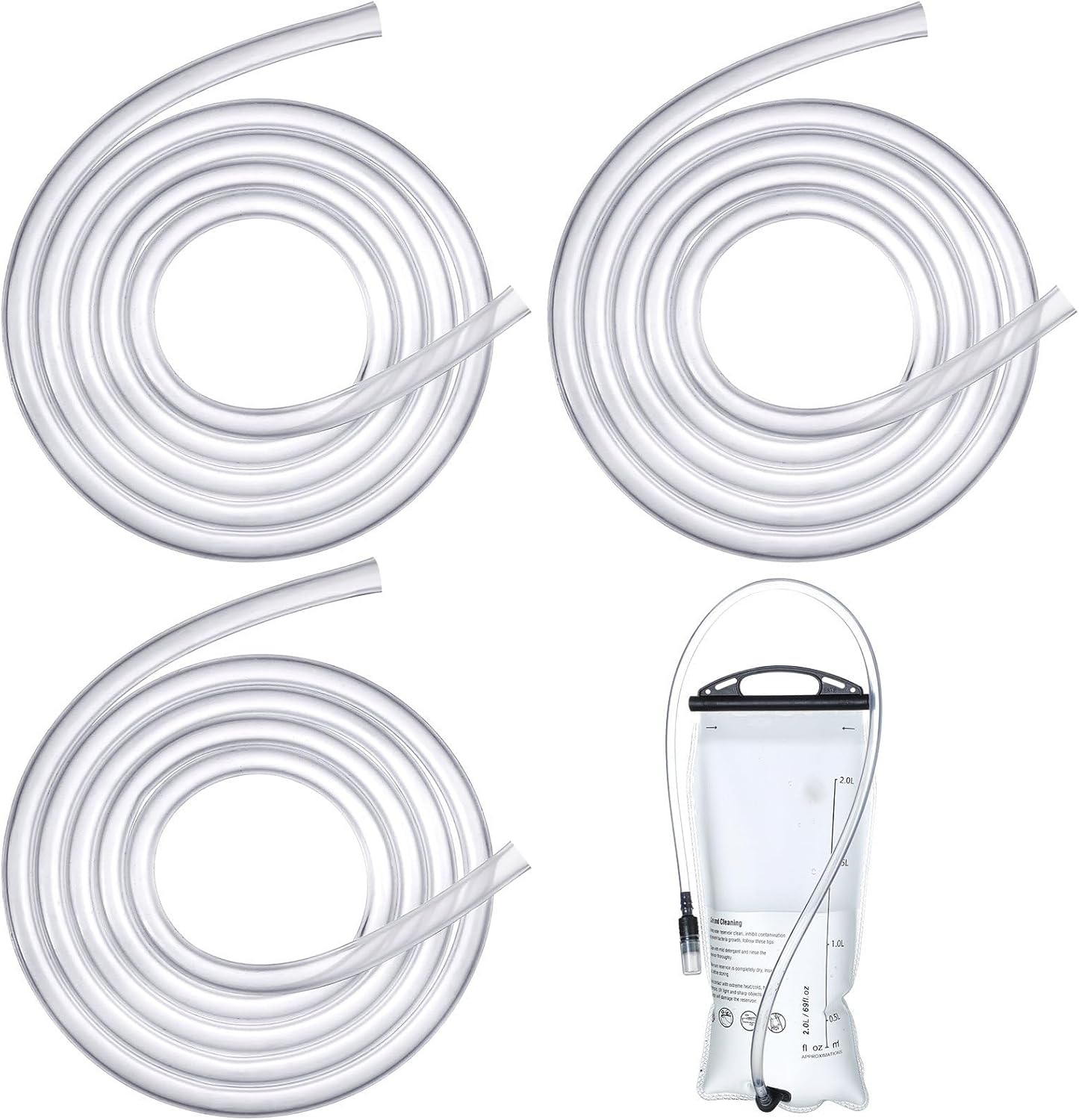 Pangda 3 Pcs Hydraulics Reservoir Hose Replacement Hydration Non Kinking Drink Tube 59 Inches Long Drinking Tubes Bite Bottle Water Bladder Hose for Sports Bladder Backpack System Packs image number 4