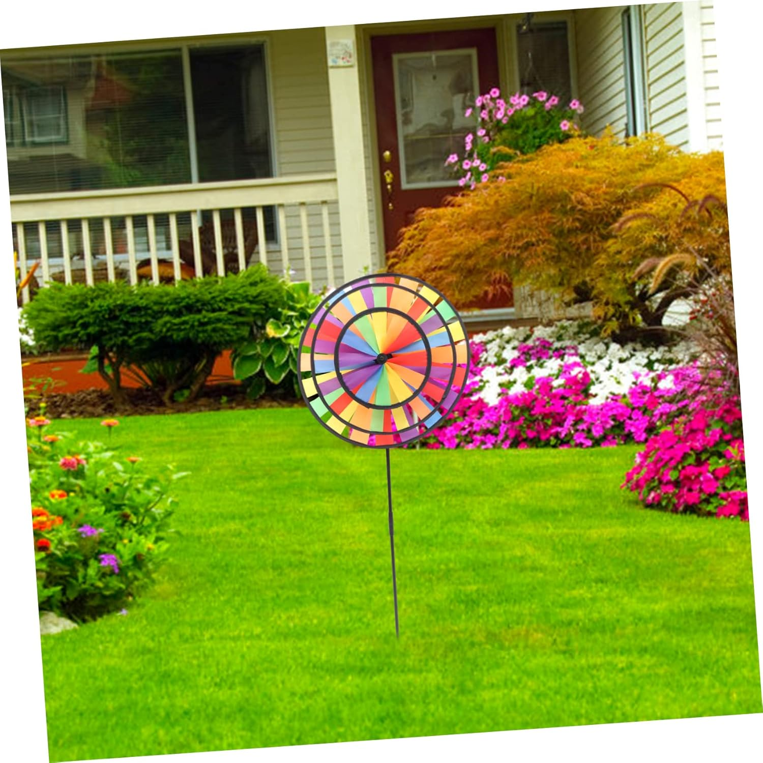 Ibasenice Toys Windmill for Yard Vibrant Colorful Windmill Cloth Wind Spinner Garden Decor Large Outdoor Pinwheels Spinners for Boys and Girls image number 1