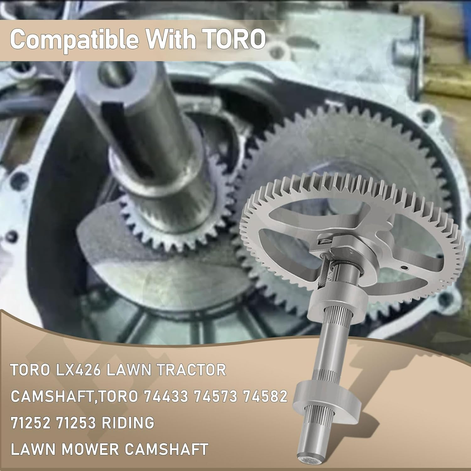 Xinghai 84005207 793880 Camshaft Compatible with Briggs & Stratton Camshaft Kit 793583 792681 791942 795102 Gasket 697110,795387 Oil Seal & 272475S Gasket image number 1