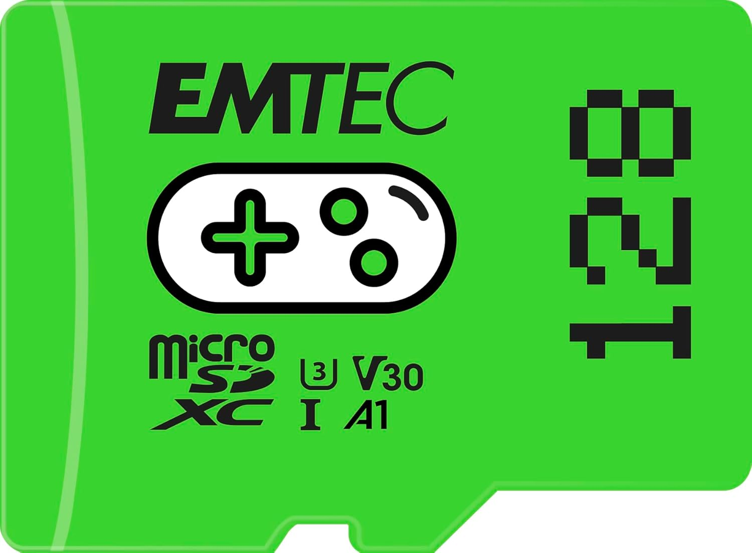 Emtec UHS-I U2 V30 A1 128GB Microsdxc Gaming Memory Card, Green image number 3