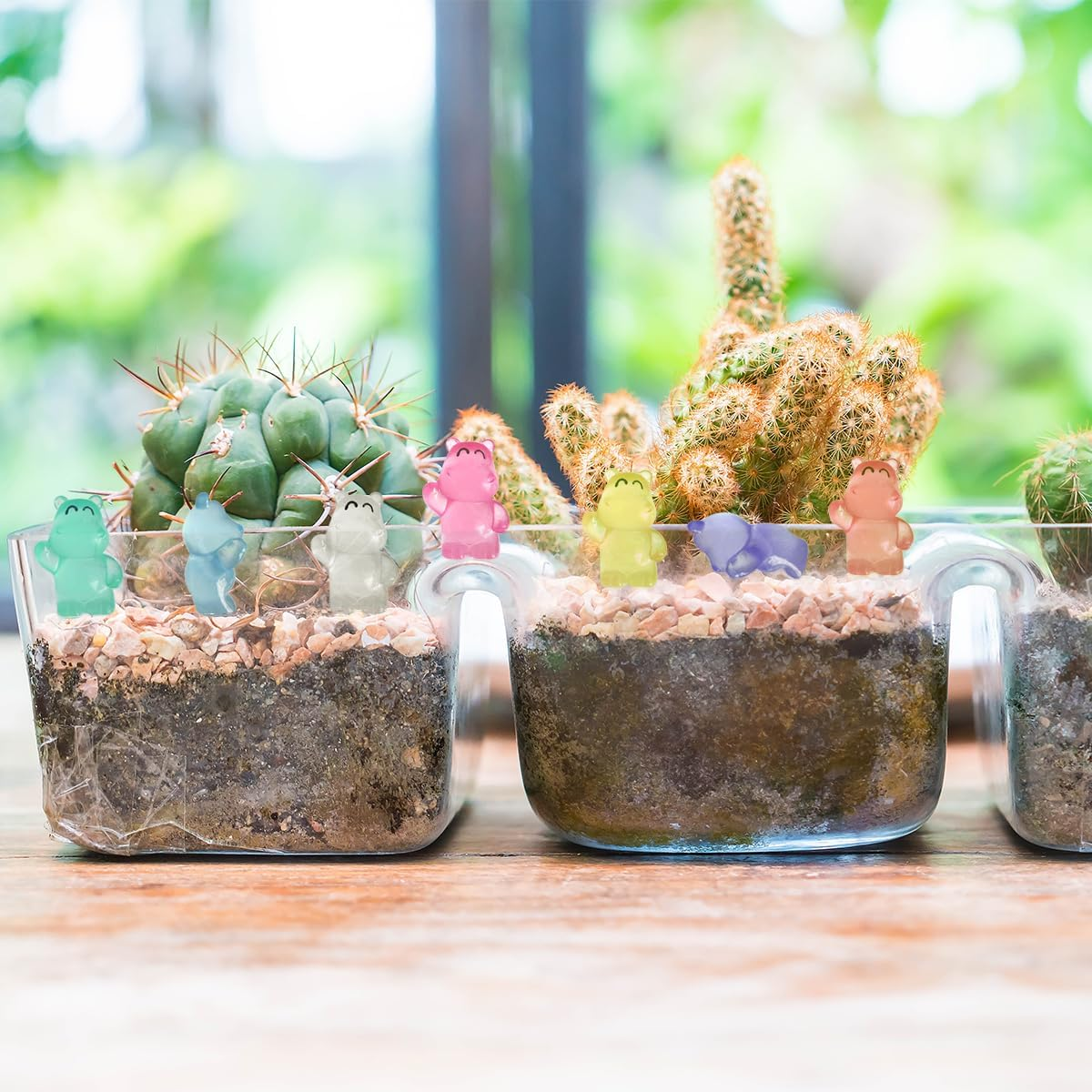 Mini Resin Hippos, 30 PCS Mini Resin Animal Figures for Potted Landscape Dollhouse Ornaments (3Cm) image number 1