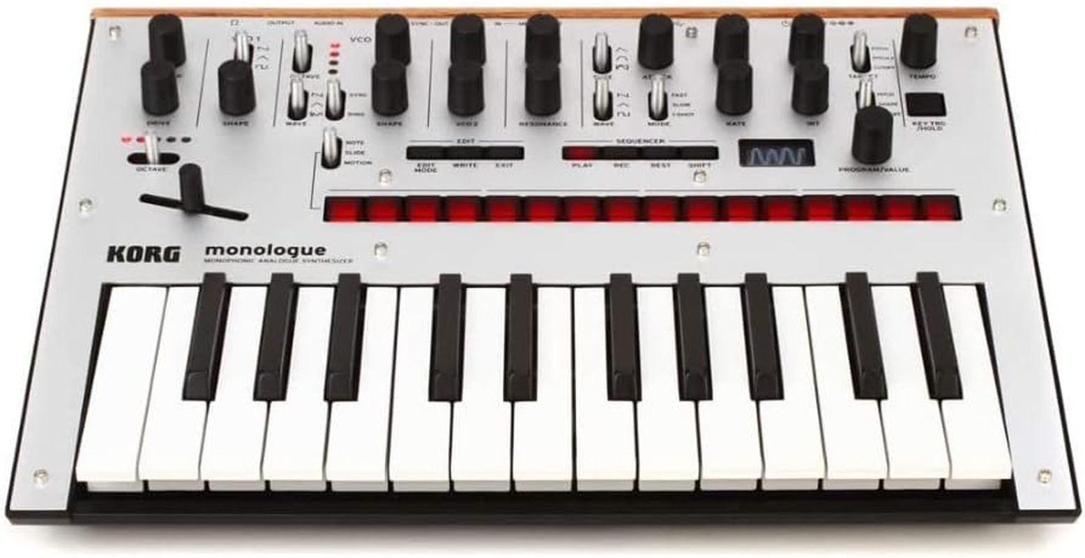 Korg Monologue Monophonic Analog Synthesizer with Presets-Silver (MONOLOGUESV) image number 5