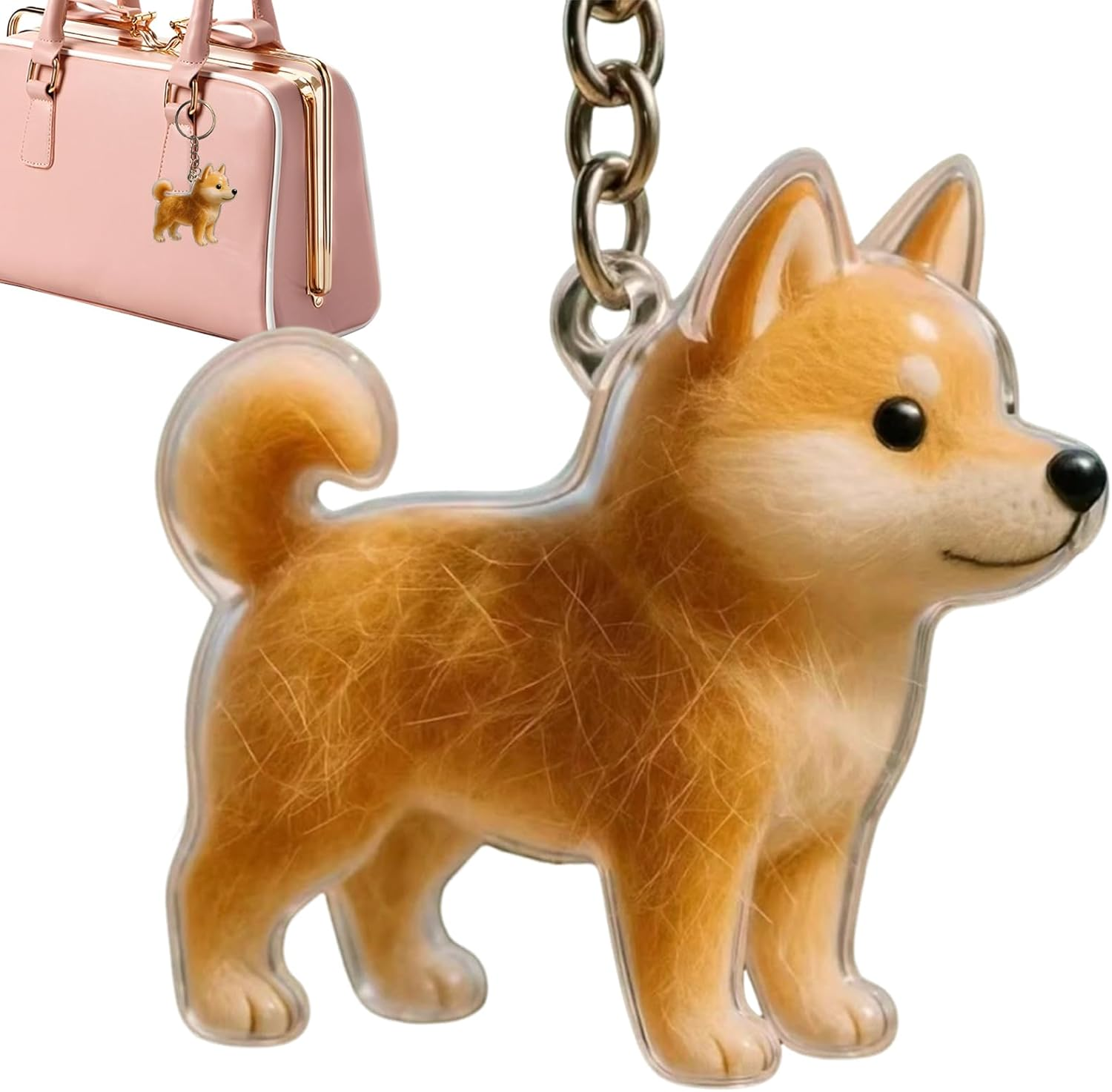 ETUCYNG Animal Keyring &ndash; Souvenir for Keeping Your Pet'S Hair Charm Accessory for Boys Girls Men Women Wallet Bag image number 1