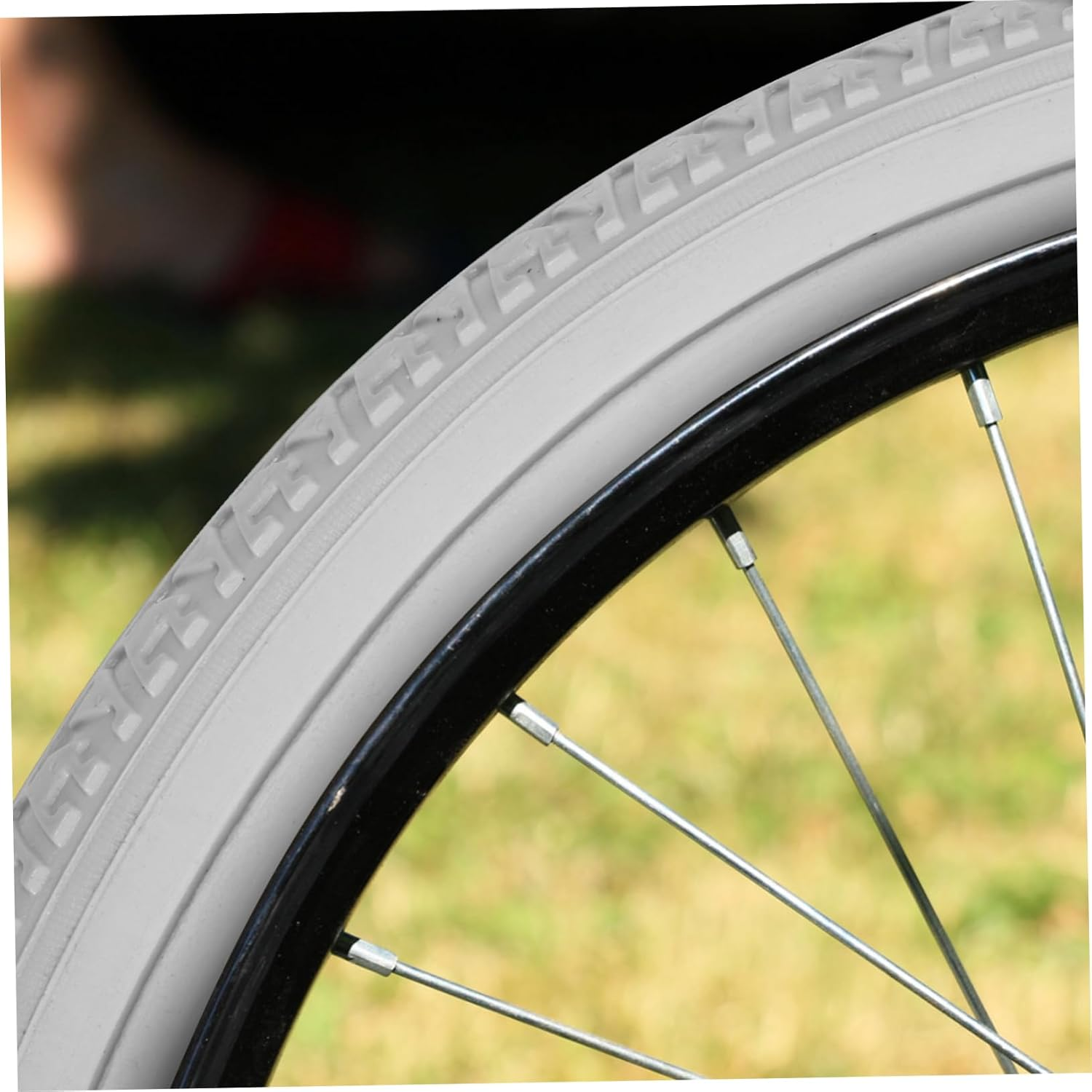 PACKOVE Elastic PU Wheelchair Tire Solid Replacement Tire for Indoor Outdoor Use Easy Installation Wheelchair Part Stylish Grey Design For image number 6