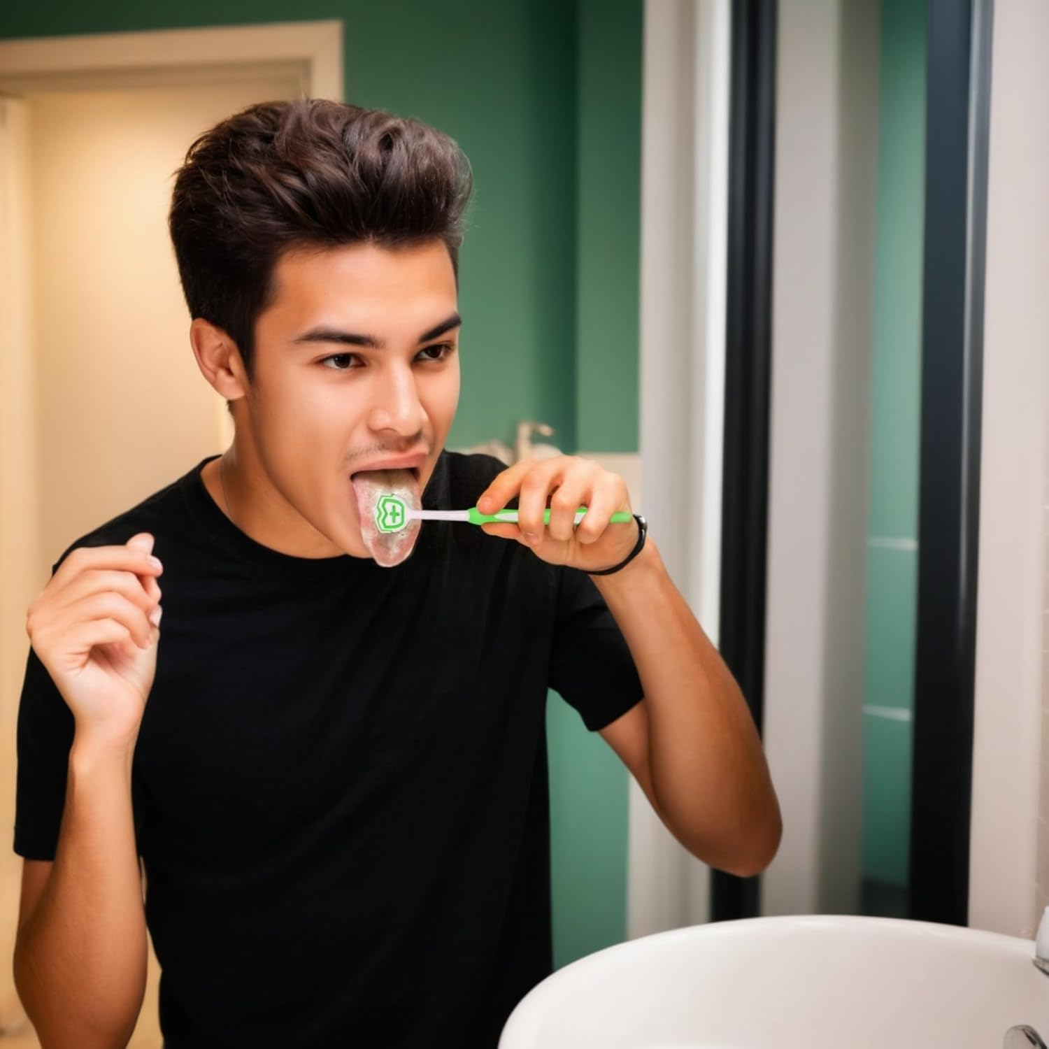 3PCS Tongue Scraper Set, Tongue Cleaner for Fresh Breath, 3 Tongue Scrapers in Blue, Orange, Red image number 5