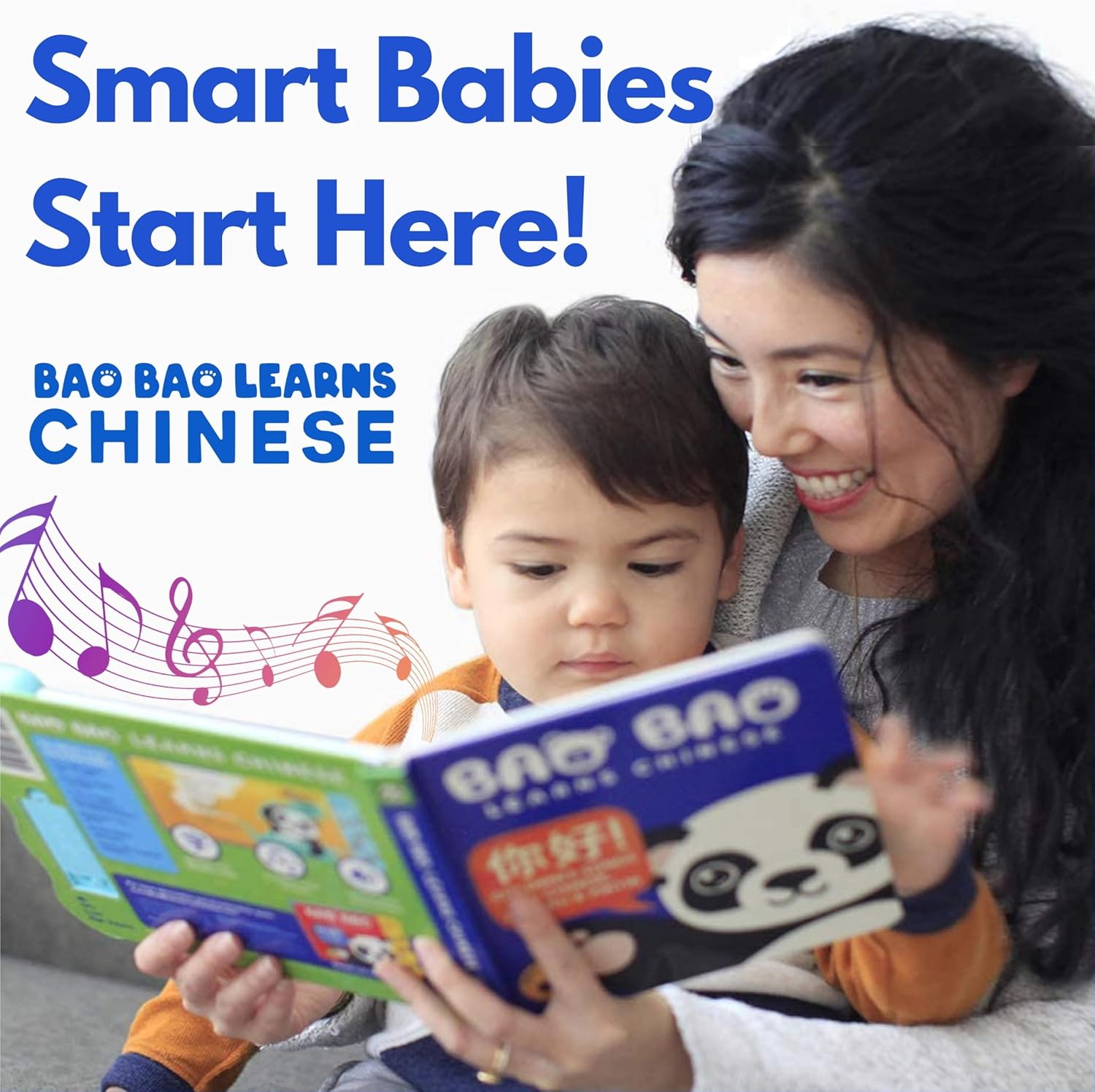 Bao Bao Learns Chinese Learn Mandarin Chinese with Our Music Book of Childrens Songs for Toddlers & Babies; Bilingual Baby Book with Pinyin Interactive Musical Toy for Learning image number 6