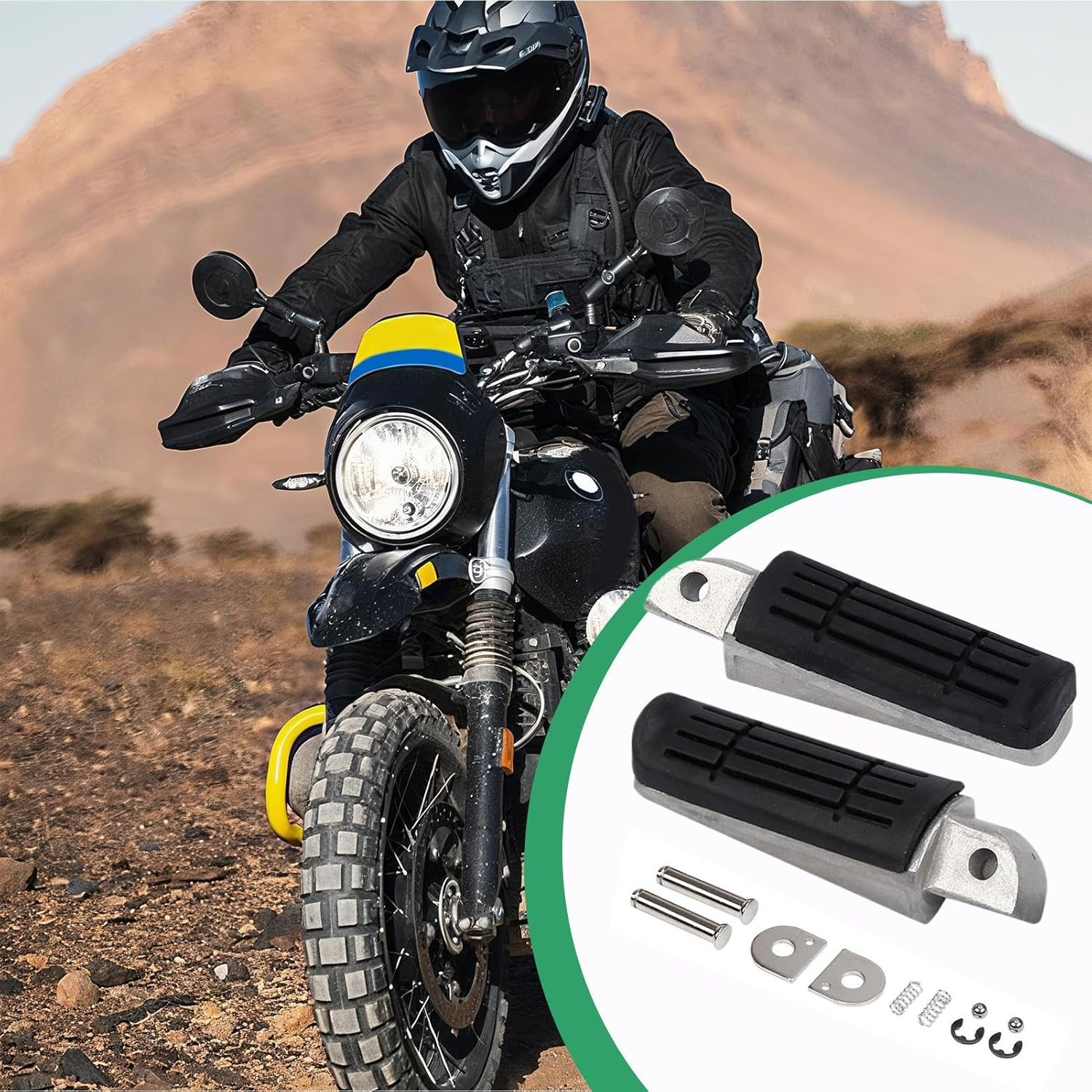 Motorcycle Foot Pegs,Motorcycle Foot Pegs Pedal - Accessories Modification for Sport Riding Riders Automotive Passengers Road Dirtbike Bicycle