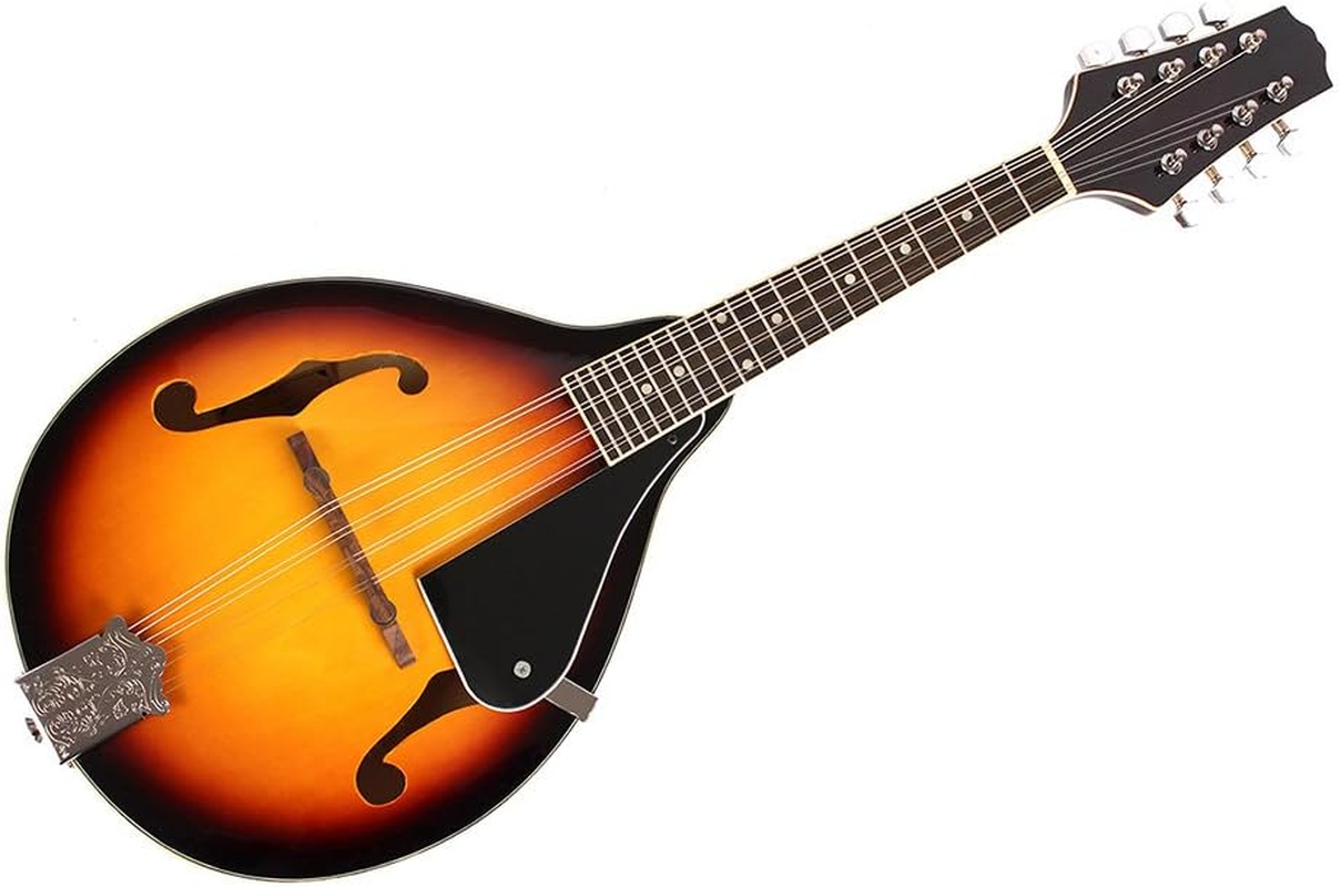 Mingzhe 8-String Basswood Sunburst Mandolin Musical Instrument with Rosewood Adjustable Bridge image number 5