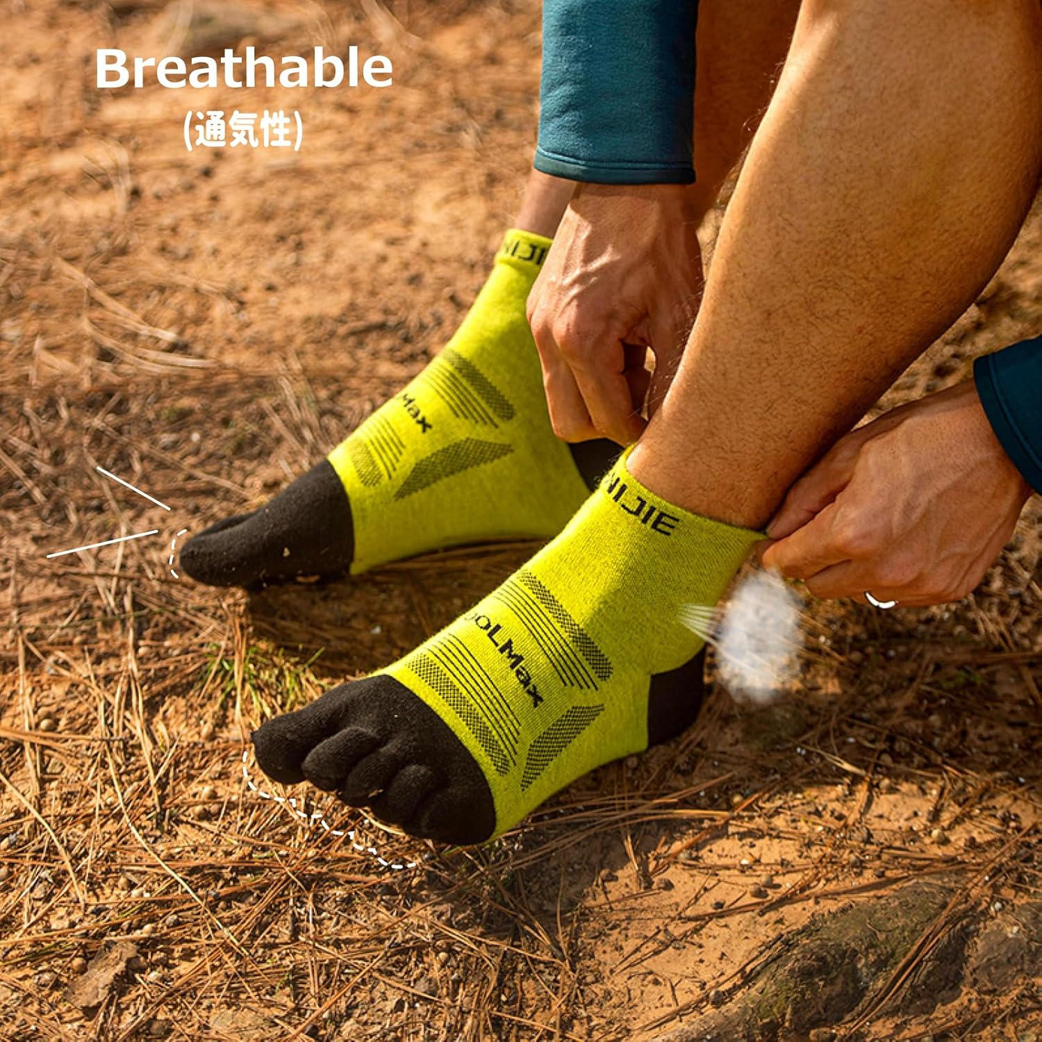 Azarxis 3 Pairs Toe Socks for Men Women Five Finger Socks Athletic Breathable Sweat Wicking Quick-Dry Running Sport Socks image number 5