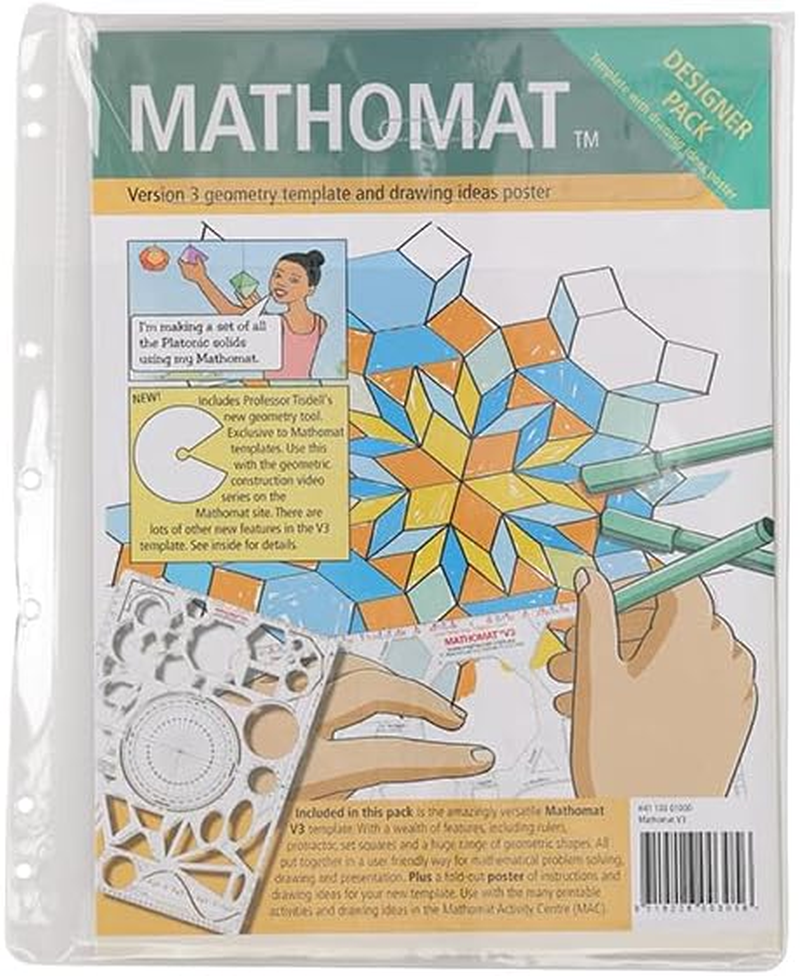 Mathomat V3. Designer Template in Wallet with Drawing Ideas Poster image number 1
