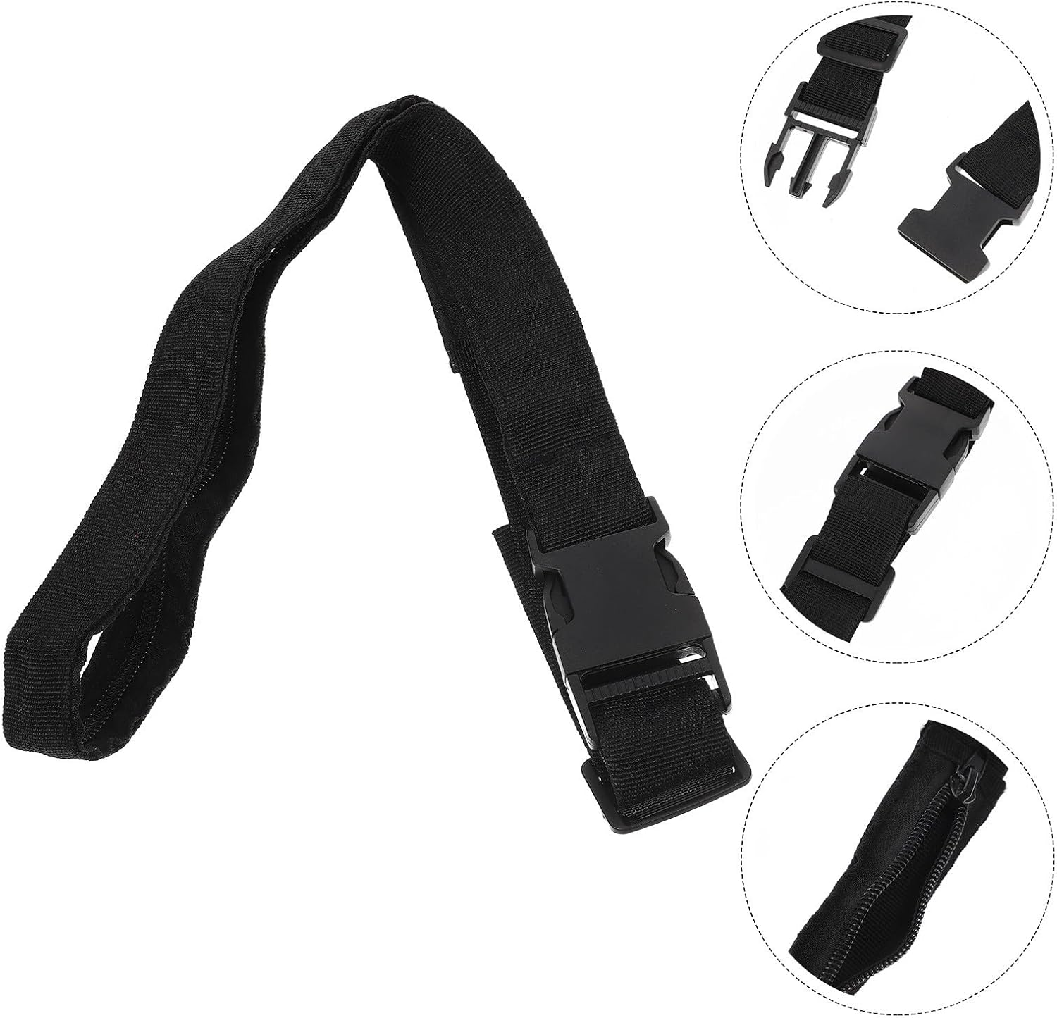 Holibanna Invisible Security Money Belt, Multifunctional Travel Waist Belt Wallet with Hidden Pocket, Black 120Cm Portable Outdoor Sports Waistband for Men and Women image number 6