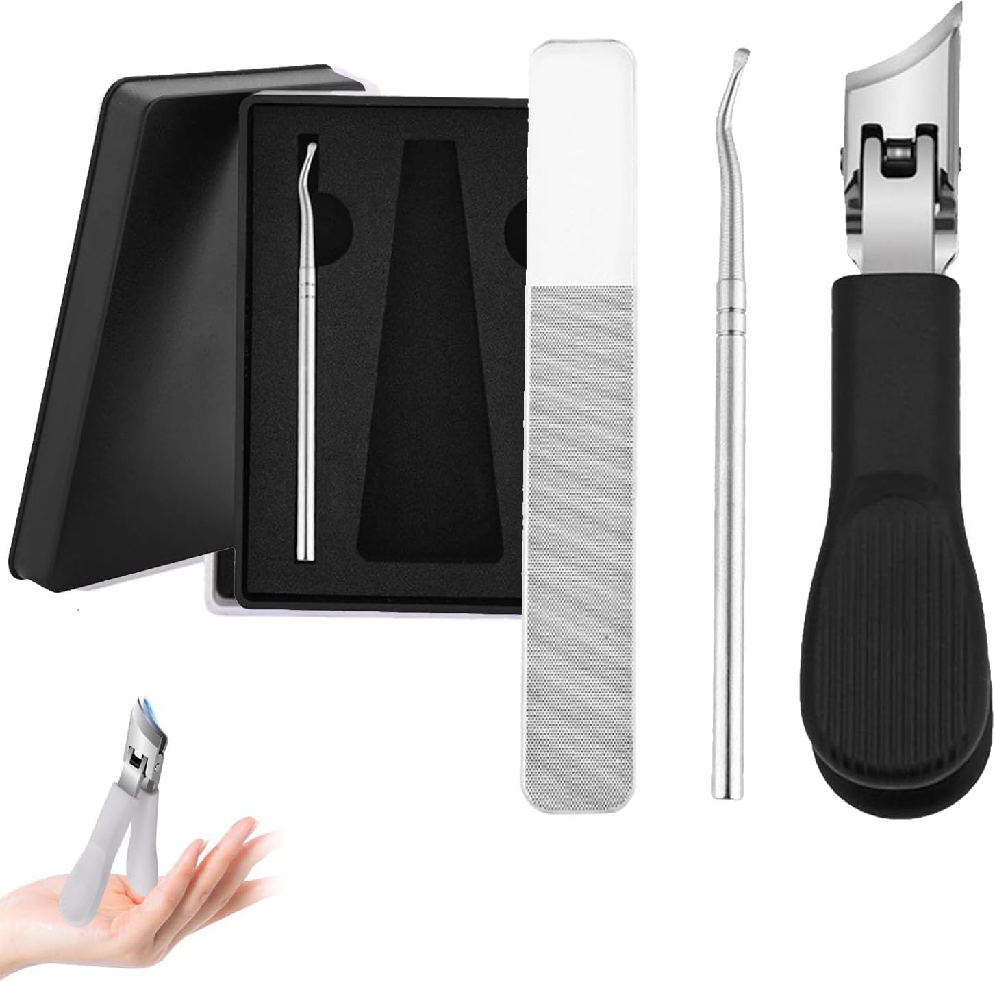 Super Sharp Oblique Nail Clippers, Sets of Eagle Beak Beveled Nail Clippers, Oblique Ingrown Toenail Clippers, Wide Jaw Opening Anti-Splash Slanted Nail Clipper (Orange)