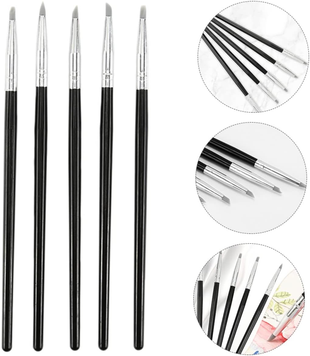 Sewroro 10Pcs Space Silicone Sculpture Pen for Clay Molding Tools Nail Art Pen Professional Painting Tool image number 1