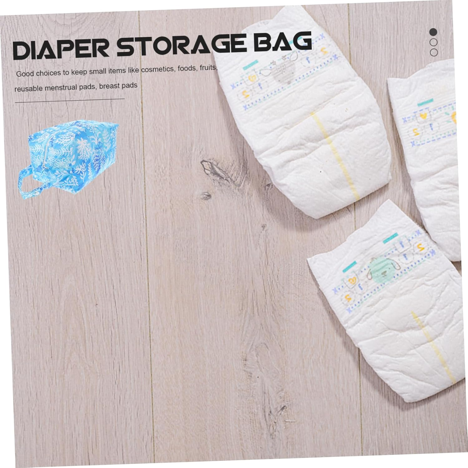 Totority Portable Diaper Bag Storage Bag for Diapers Outdoor Walking Napkin Storage image number 5