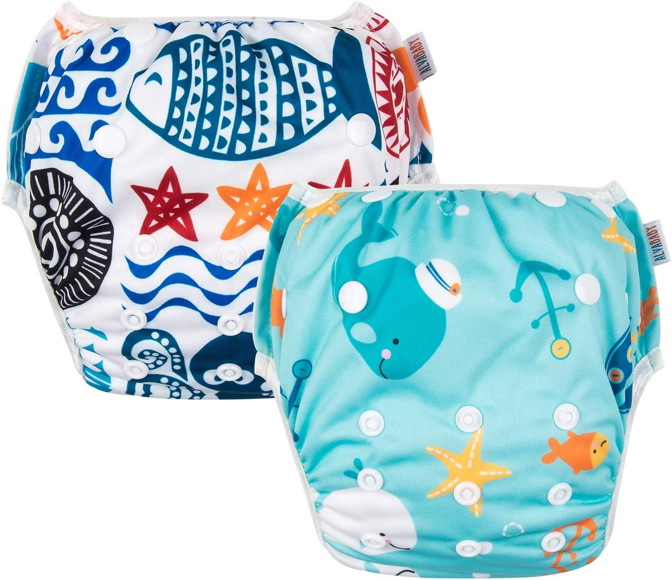 ALVABABY Swim Nappies Diapers Boys Reuseable Adjustable One Size 2Pcs Baby Gifts Large Size 0-3 Years Old ZDYK05-06-AU1 image number 2