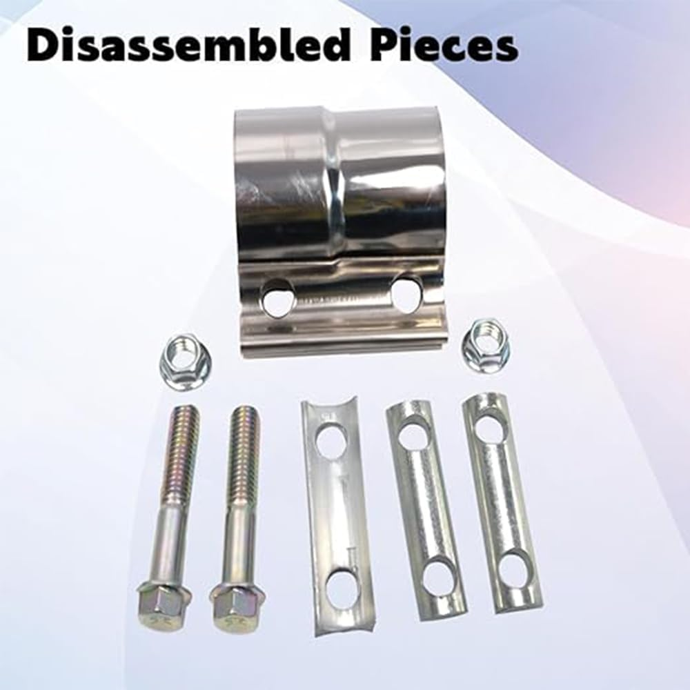 2 Inch Exhaust Clamp, Lap Joint Band Clamp Stainless Steel for Clamping 2" OD to 2" ID Pipes image number 3