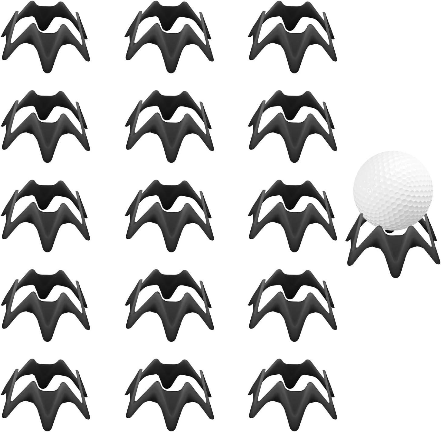 PEUTIER 15Pcs Plastic Golf Tees, Small Practice Golf Tees Indoor Golf Simulator Tees Winter Golf Tees for Mats Golf Training Accessories for Beginners Golfers image number 6