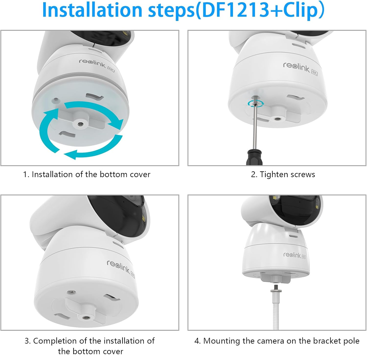 HOLACA 40Cm Clip Holder Mount for Reolink Argus Track 4K Outdoor Camera image number 5