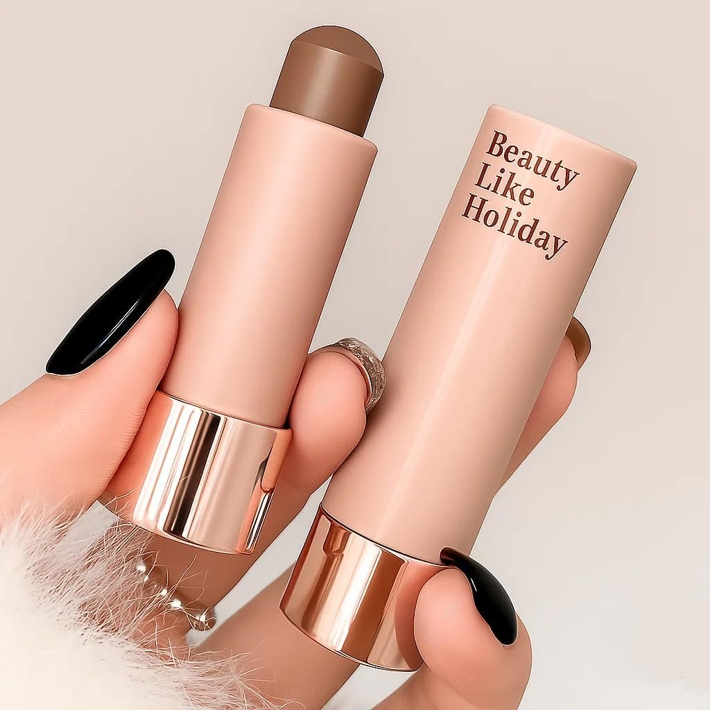 Cool Contour Makeup Stick - Soft Grey-Brown, Long-Lasting, Sweat-Proof Facial Bronzer for Natural Contouring - Rich, Easy-To-Blend Colour for Cheek, Nose and Jaw Contouring (01 Cold Grey)