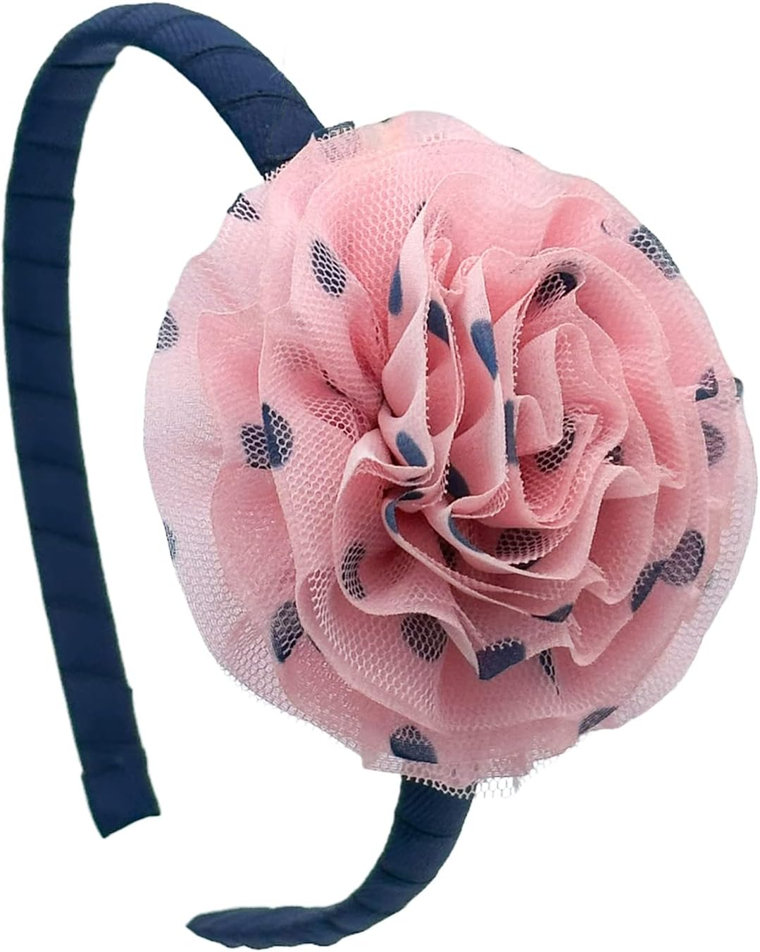 Haarallerliebst Hair Hoop (Tulle with Dots, Blue Pink) for Girls with Storage Box image number 1