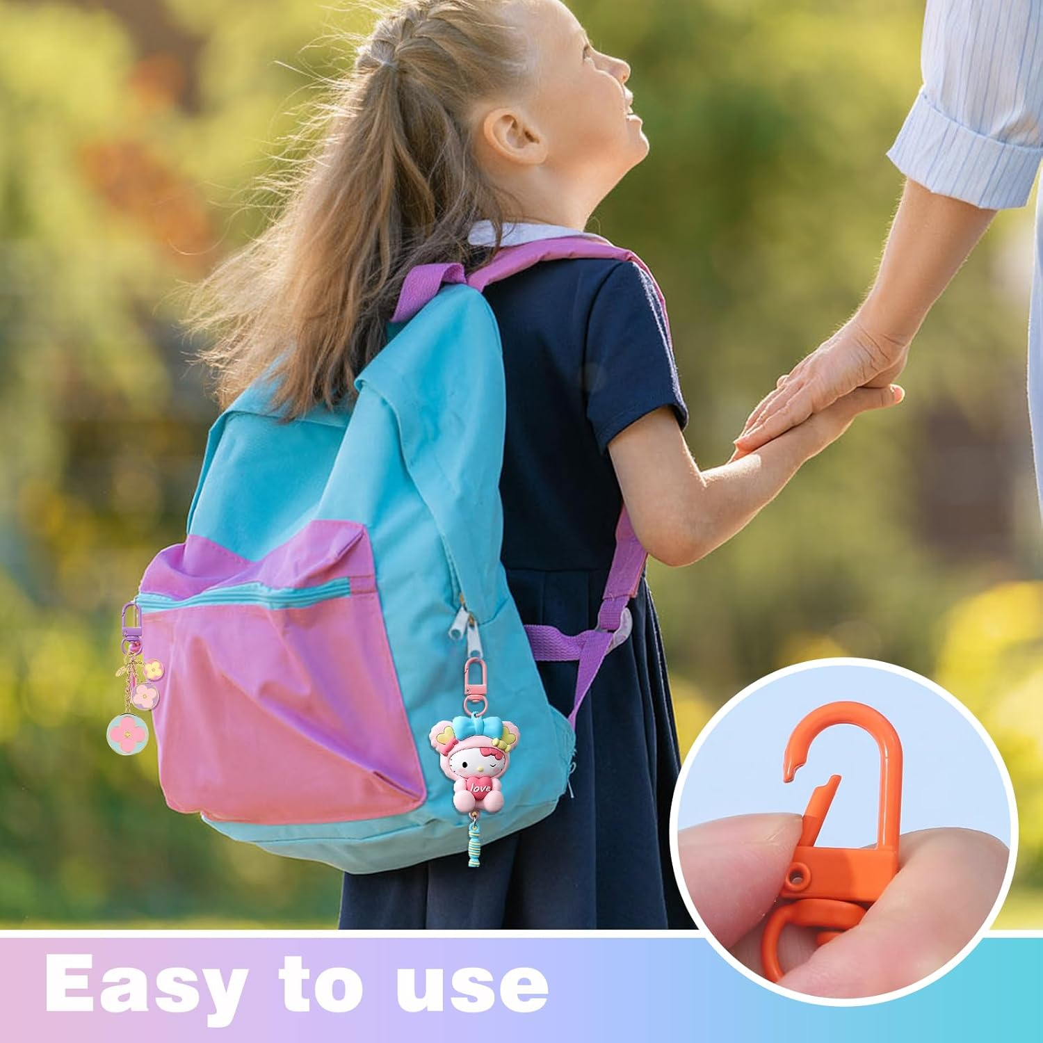 Colorful Lobster Claw Clasps Keychain 30Pcs Metal Swivel Lanyards Trigger Snap Hooks 10 Colors Carabiner Clip Key Rings for DIY Craft Bag Key Chains Connector Jewelry Making Key Chain Making Kit image number 2