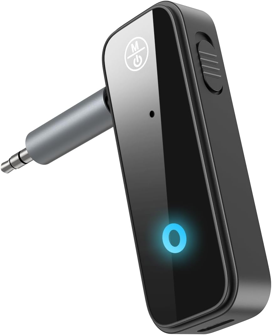 (Newest) Aux Bluetooth 5.0 Adapter for Car, Bluetooth Receiver for Car Home Stereo System and Headphones, Bluetooth Aux Adapter, 2 in 1 Wireless Bluetooth Transmitter and Receiver for Hands-Free Call image number 6