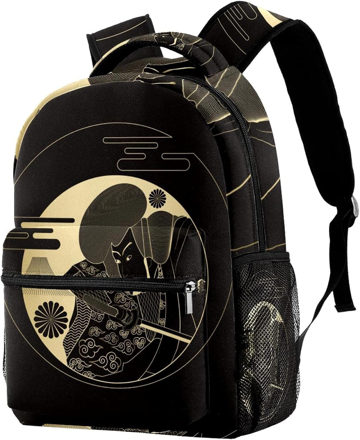 Japanese Traditional Samurai Art Backpack Students Shoulder Bags Travel Bag College School Tote Backpacks image number 3