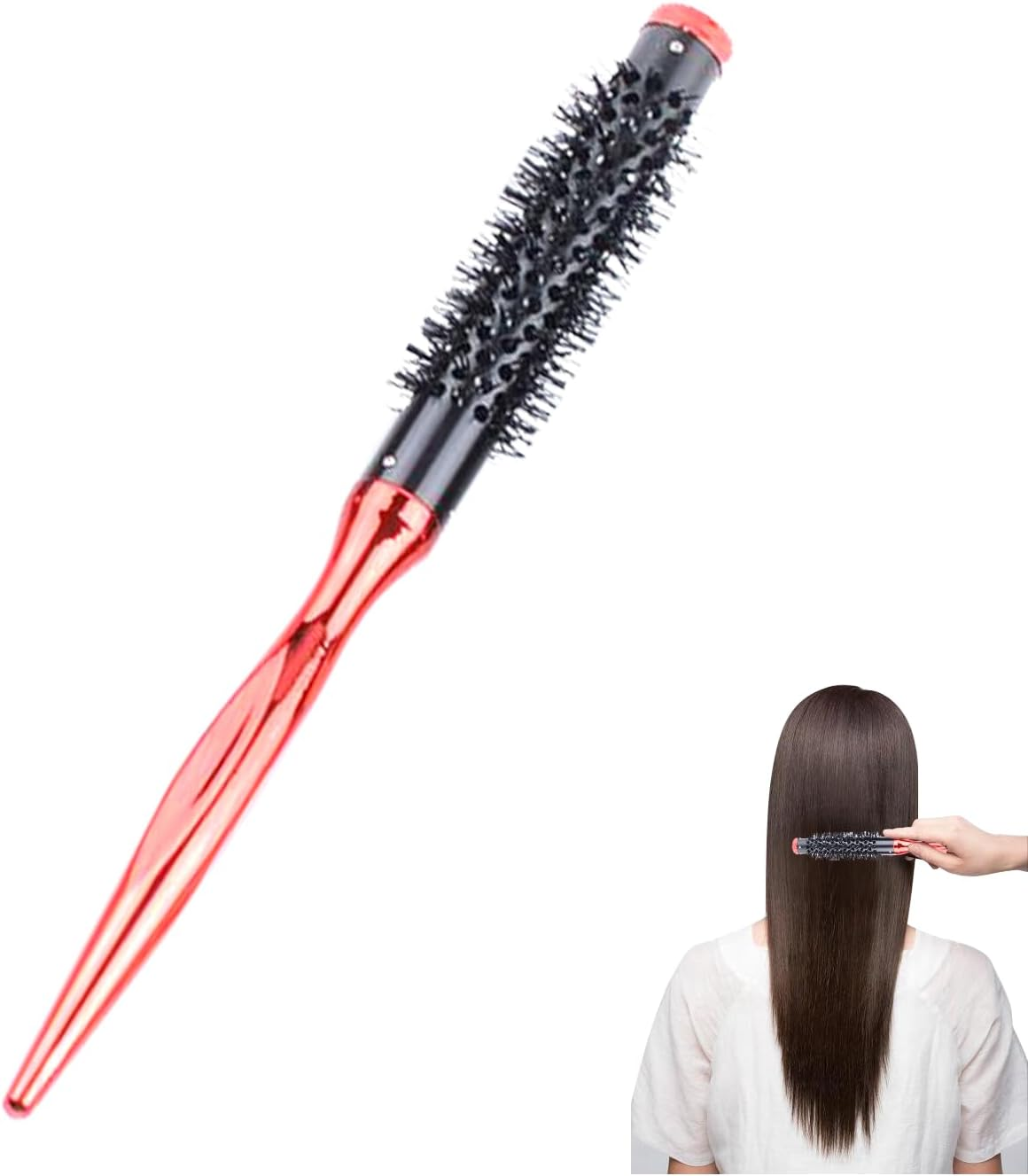 Anti-Static Small round Hair Brush &ndash; Compact & Portable for Blow Drying, Styling, and Frizz Control image number 3