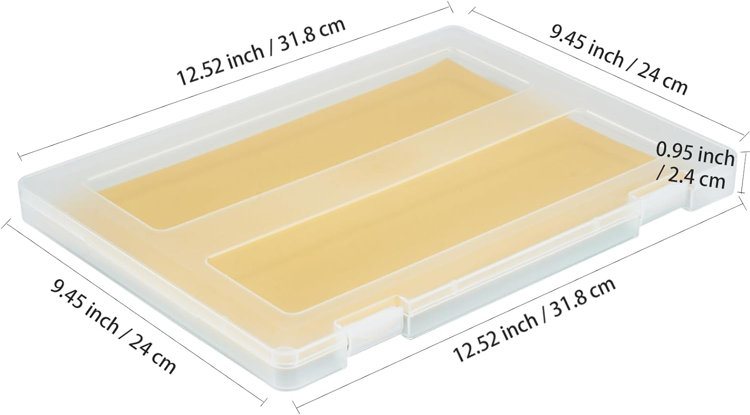 Mickiewicz 4 Pack A4 Paper Storage Box, 8.5 X 11 Project Case for US Letter, Thick Scrapbook Storage Box Craft Storage Box Art Supplies Storage and Organization, Board Game Storage and Organizers image number 2