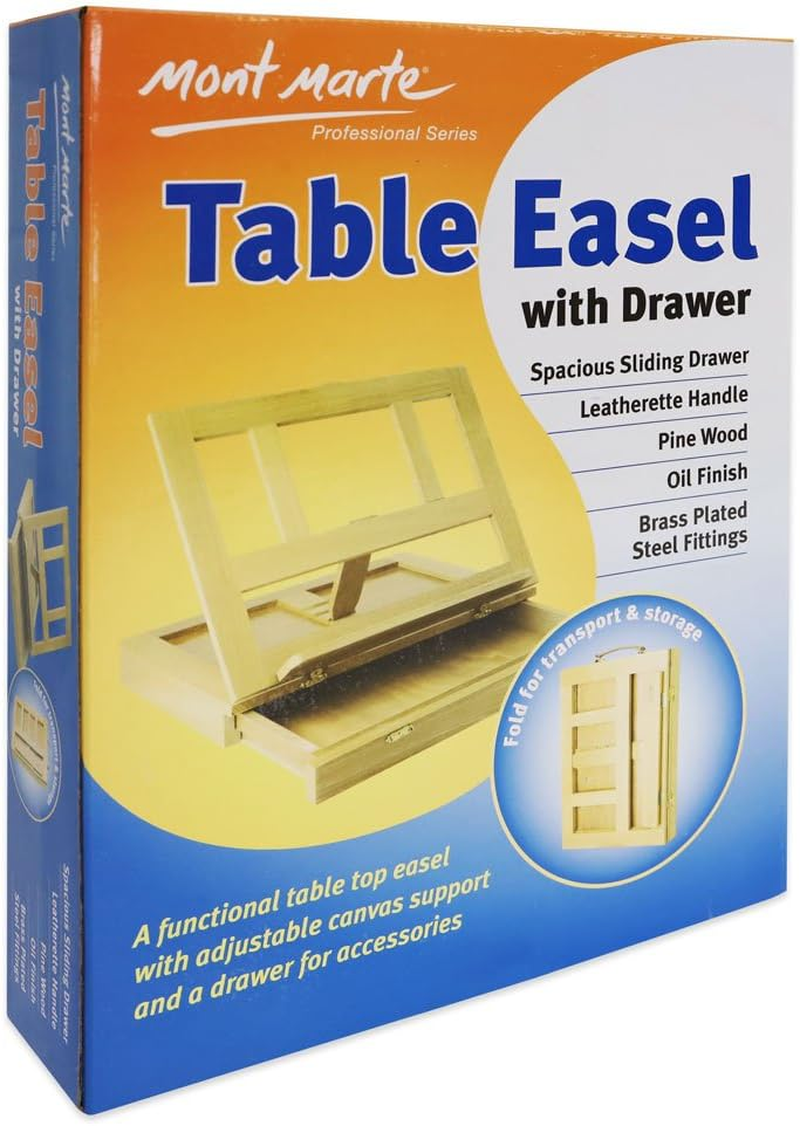 Mont Marte Signature Pine Wood Table Easel with Drawer, 27 Cm Height image number 2