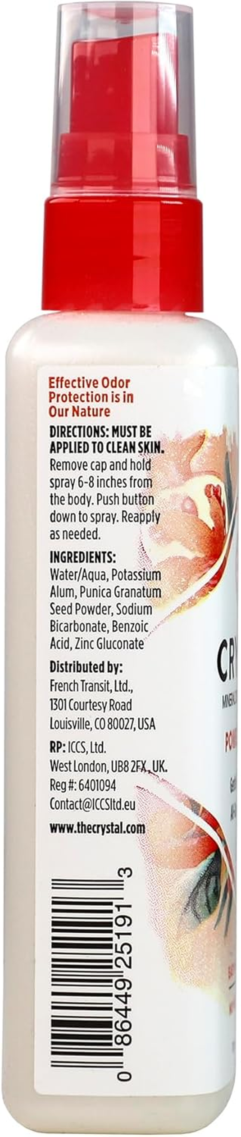 Crystal Deodorant Crystal Mineral Deodorant Spray, Pomegranate, 4.0 Oz, Pack of 2 image number 3