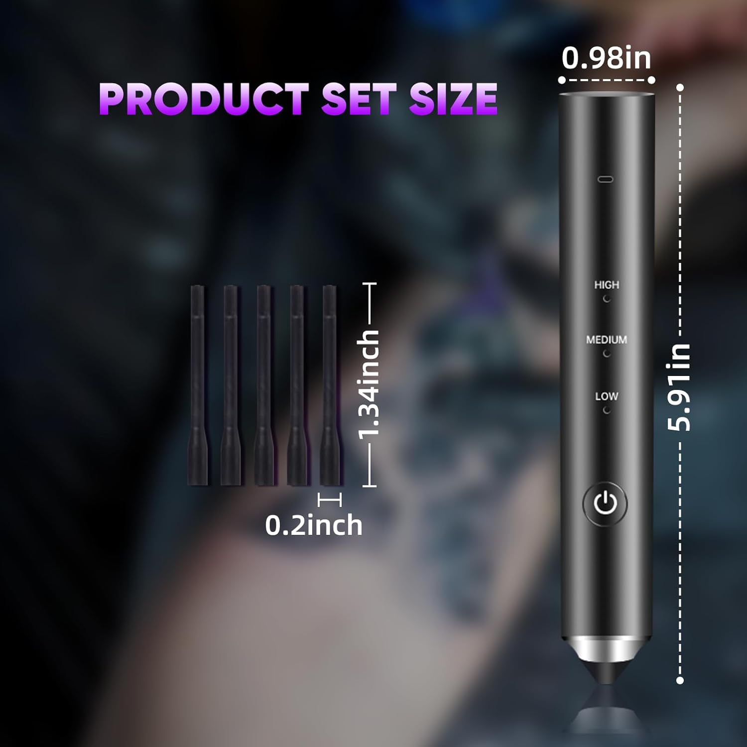 Tattoo Ink Mixer Gun Machine, Mixers Game Changer, 3 Adjustable Speeds Wireless Mixer, without Continuous Pressing, New Rotary Tattoo Pigment Mix-Er Set with 100Pcs Mixing Sticks image number 6