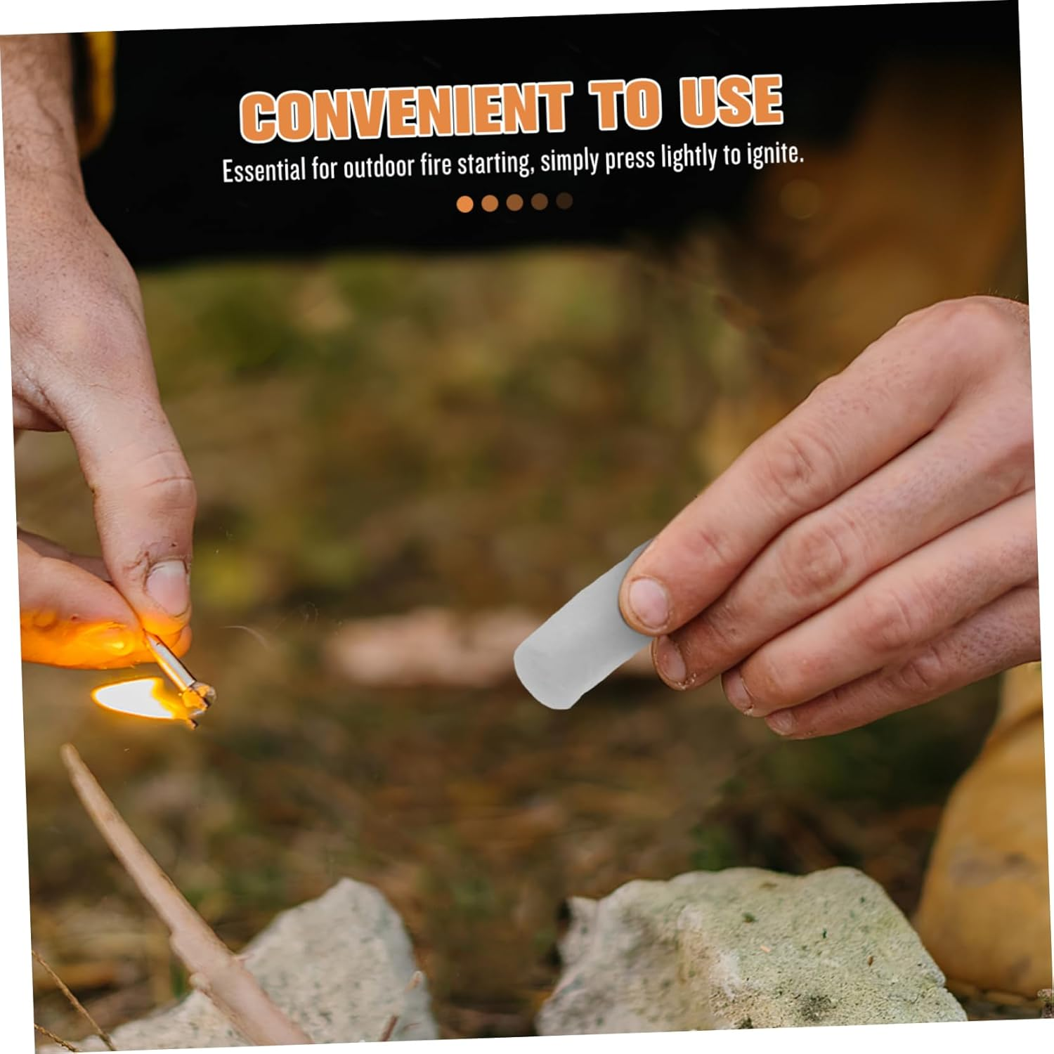 10Pcs Fire Starter Campfires Cotton Wicks Easy Ignition for Boys and Girls Camping Outdoor Accessories image number 3