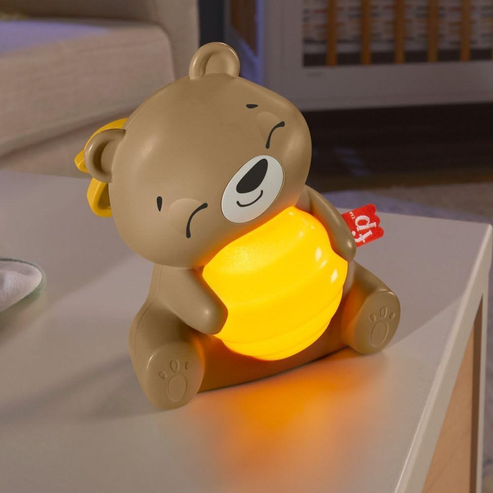 Fisher-Price ​Beary Soothing Portable Baby Sound Machine with Night Light & Customizable Timer for Newborns image number 2