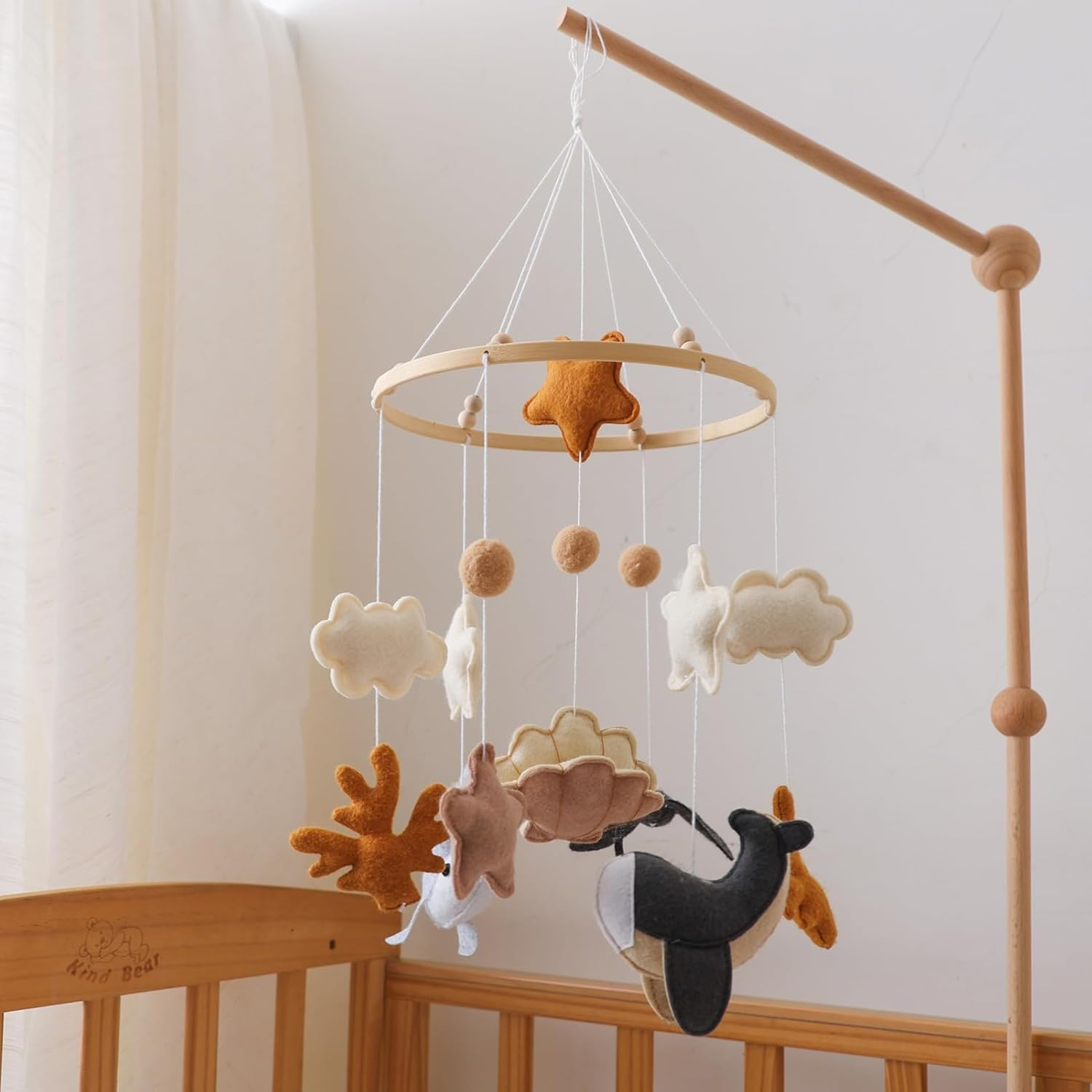 Baby Mobile Cradle - Nursery Mobile, Sensitive Toy in Wind Carillon Animal Carillon | Decoration for Bedroom Cradle Girls Cr&egrave;che Bedroom Toy Cartoon in Verheira image number 1