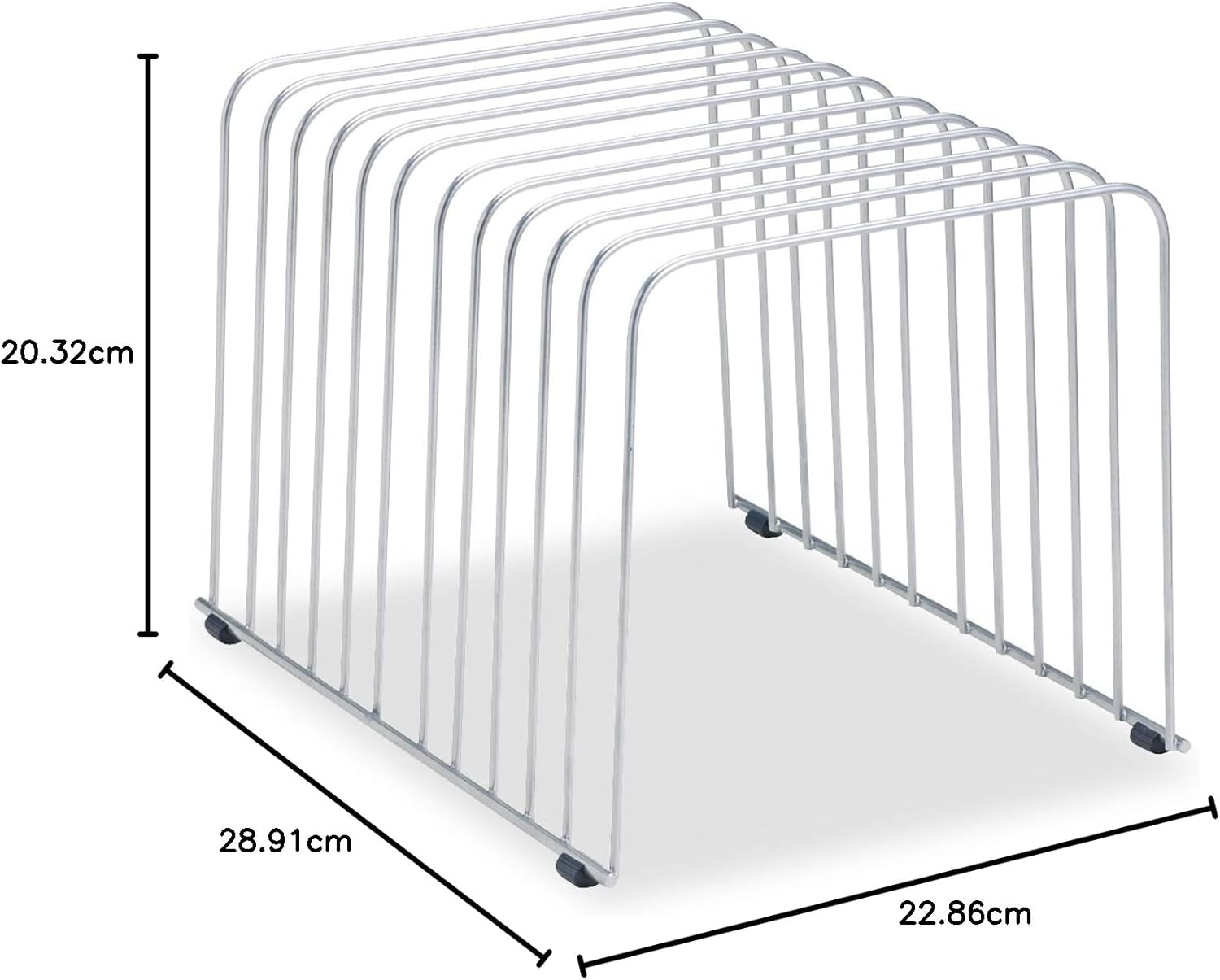 Fellowes 72012 Desktop Organizer, 11 Sections, 9" X 11.375" X 8", Wire, Silver - Silver image number 2