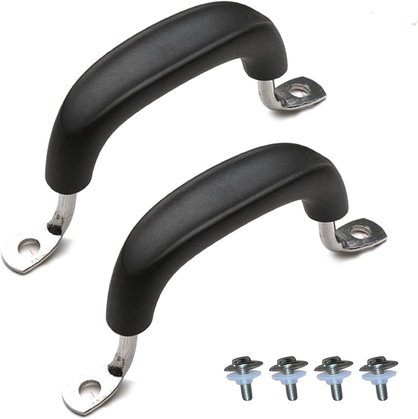 Lyfengdeam 2 Pcs Pot Side Handle Replacement, Black, 12X6.2Cm, Universal Cookware Lid Handle, Easy to Install & Clean, Durable & Strong, Suitable for Pressure Cooker, Steamer, Stockpot image number 1