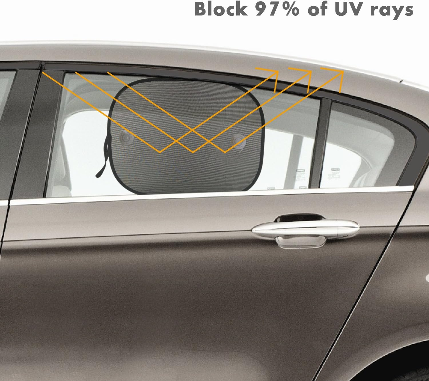 Car Shade for Window Interior Screen Double-Layer Mesh Sun Block, Protect Baby from Sunlight, UV Rays.