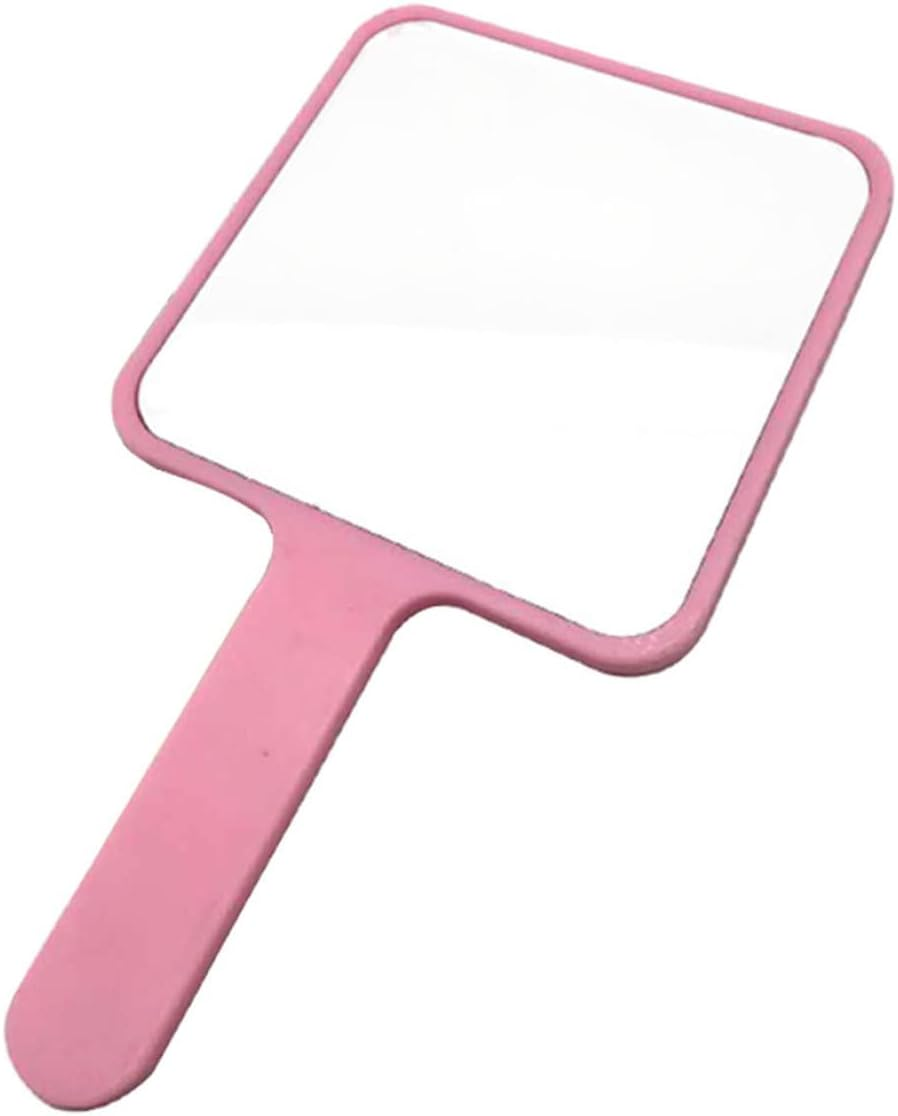 Hand Held Mirror Square Large Makeup Mirror Salon Barbers Hairdressers Tool Rose Home Office Supply