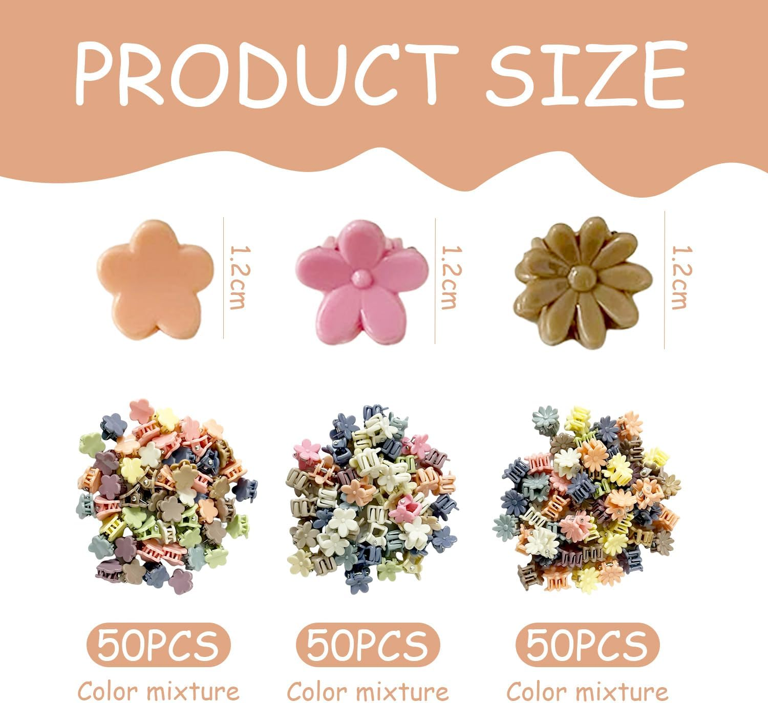 150 Coloured Plastic Hair Pins, Knitting Supplies for Children, Cute and Compact Hair Pins and Decorations for Girls' Hairstyle image number 1