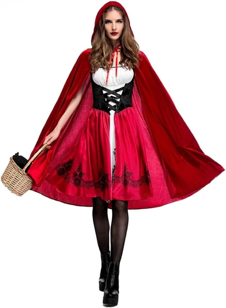 Costume Bay Womens Little Red Riding Hood Halloween Oktoberfest Fairytale Costume Cosplay Costume Book Week AU (Red Riding Hood, M) image number 3