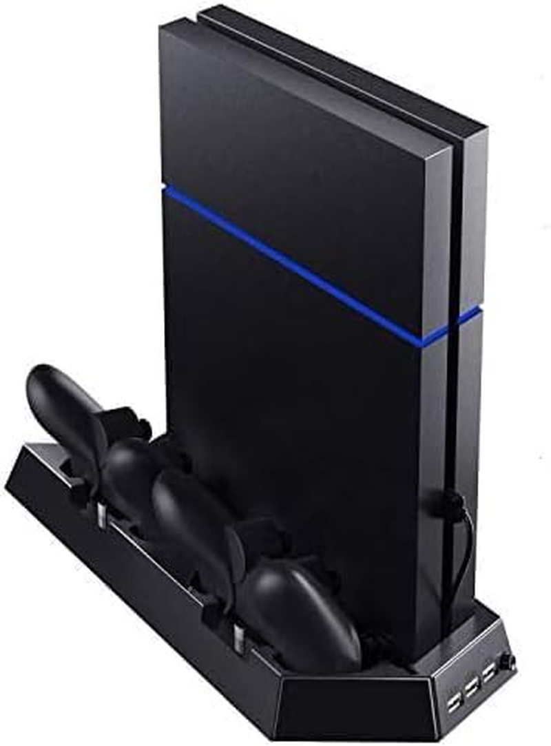 Multifunctional Cooling Dock Charging Station Stand with Cooling Fan for Playstation 4/PS4, Vertical Stand with Dual PS4 Controller Charger Port and Charging Status (PS4) image number 5